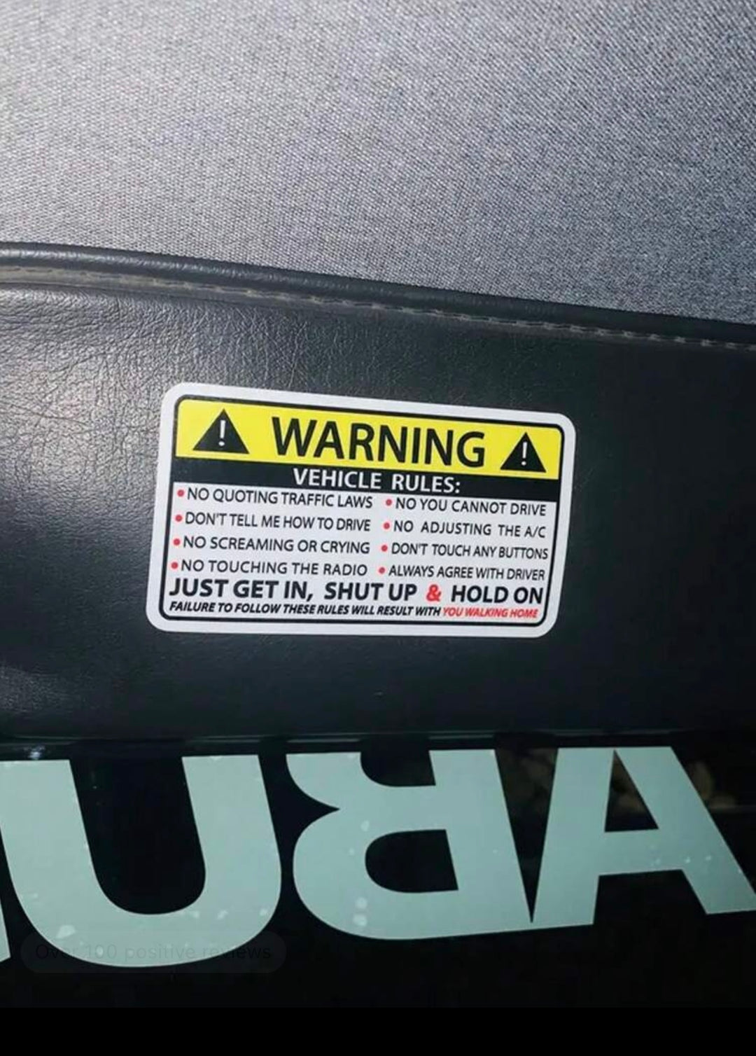 Safety Warning Sticker